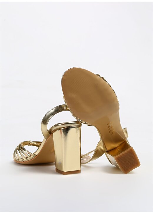 Pierre Cardin Altın Kadın Topuklu Sandalet PC-53057 4