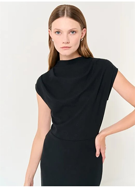 Wrangler Kare Yaka Siyah Standart Kadın Elbise W241610001-Kolsuz Elbise 2