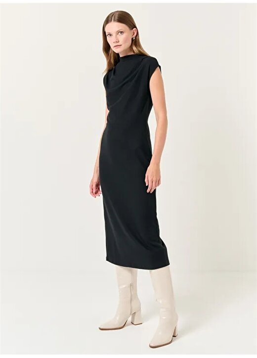 Wrangler Kare Yaka Siyah Standart Kadın Elbise W241610001-Kolsuz Elbise 3