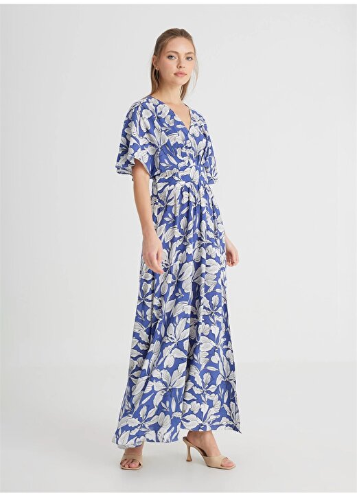 Wrangler V Yaka Lacivert Standart Kadın Elbise W241598410-Kısa Kollu Elbise 1