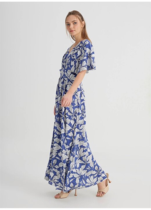 Wrangler V Yaka Lacivert Standart Kadın Elbise W241598410-Kısa Kollu Elbise 2