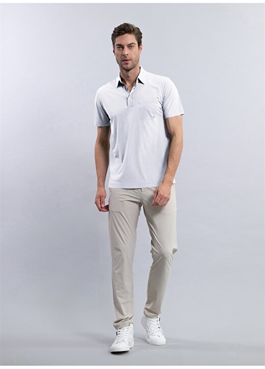 Duno Düz Beyaz Erkek Polo T-Shirt TIBOR DEIVA 2