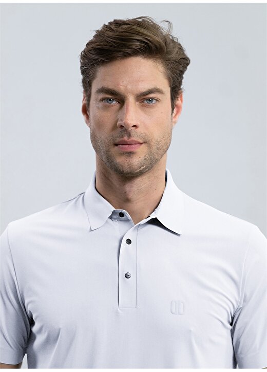 Duno Düz Beyaz Erkek Polo T-Shirt TURBO DEIVA 3