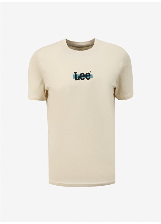 Lee Bisiklet Yaka Bej Erkek T-Shirt L241521614 Loose Fit T-Shirt 1