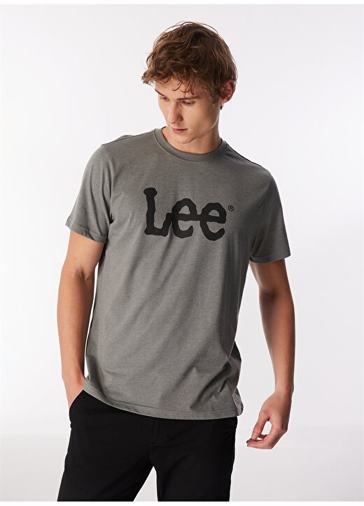 Lee Bisiklet Yaka Antrasit Erkek T-Shirt LM58205473B86 Bisiklet Yaka T-Shirt 1