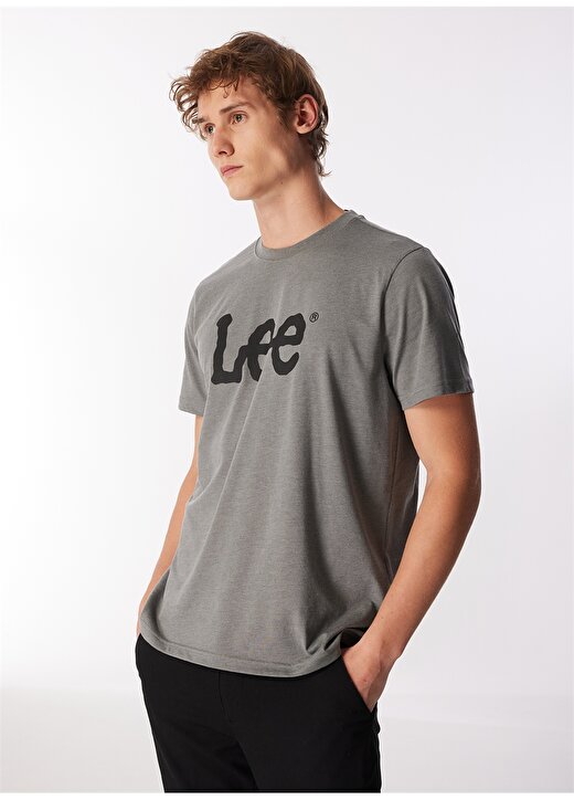 Lee Bisiklet Yaka Antrasit Erkek T-Shirt LM58205473B86 Bisiklet Yaka T-Shirt 3