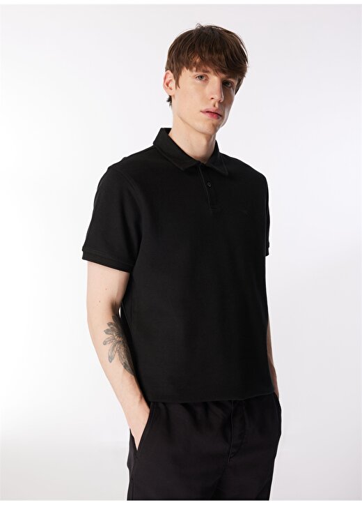 Wrangler Siyah Erkek Polo T-Shirt W241557001 Kısa Kollu Polo T-Shirt 3