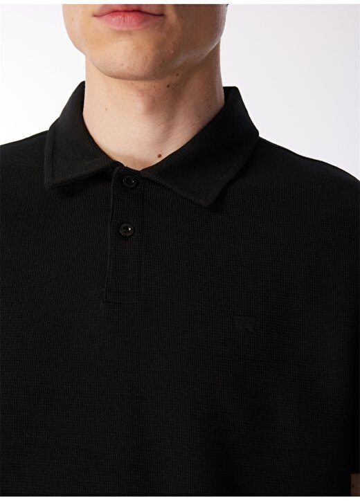 Wrangler Siyah Erkek Polo T-Shirt W241557001 Kısa Kollu Polo T-Shirt 4