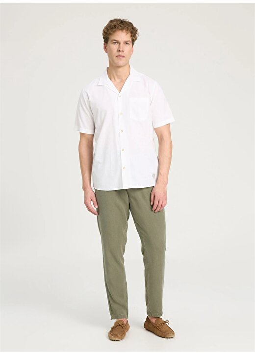 Wrangler Relaxed Kırık Beyaz Erkek Gömlek W241243102 Kısa Kollu Gömlek 2