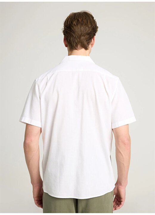 Wrangler Relaxed Kırık Beyaz Erkek Gömlek W241243102 Kısa Kollu Gömlek 4