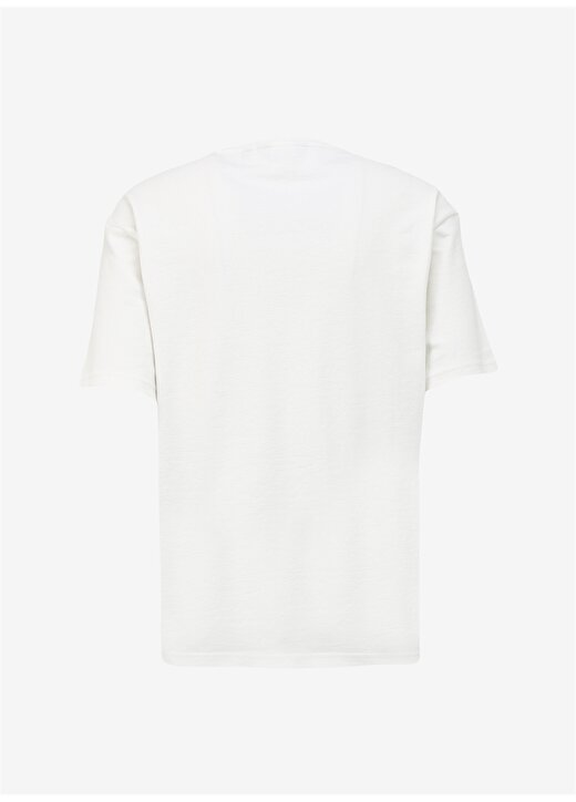 Lee Bisiklet Yaka Beyaz Erkek Loose Fit Denim T-Shirt L241571100 2