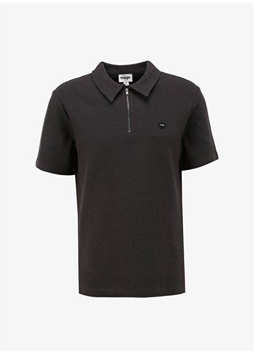 Wrangler Siyah Erkek Polo T-Shirt W7NQ20528633W Fermuarlı Polo T-Shir 1