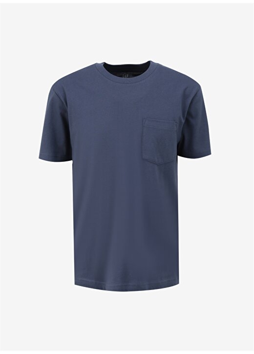 Gap Bisiklet Yaka Düz Koyu Mavi Erkek T-Shirt 507947 1