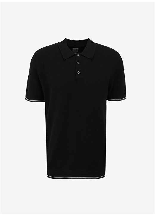 Gap Polo Yaka Düz Siyah Erkek T-Shirt 885493 1