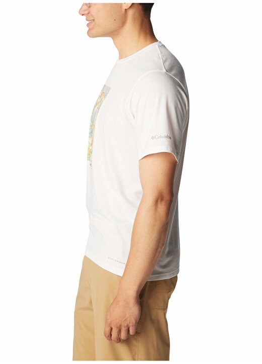 Columbia Beyaz Erkek O Yaka Standart Fit Baskılı T-Shirt 1931171117_AO0806 3