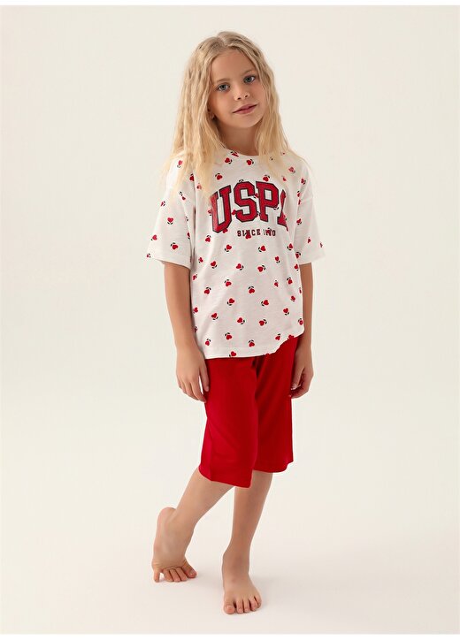 U.S. Polo Assn. Siyah Kız Çocuk Pijama Takımı US1760 2
