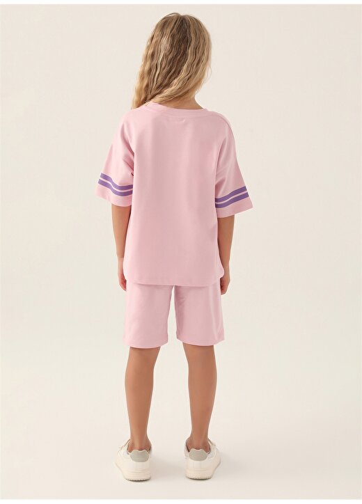 U.S. Polo Assn. Toz Pembe Kız Çocuk Pijama Takımı US1837 3
