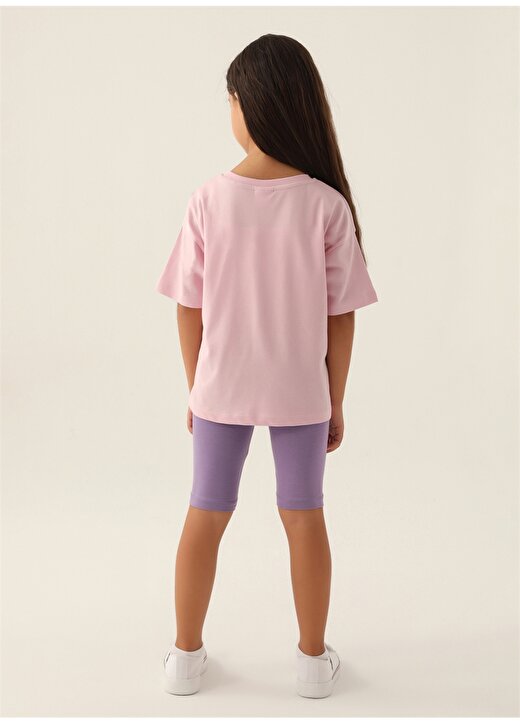 U.S. Polo Assn. Pembe Mor Kız Çocuk Pijama Takımı US1756 3
