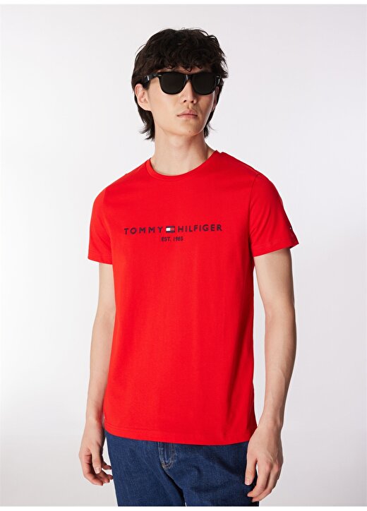 Tommy Hilfiger Bisiklet Yaka Kırmızı Erkek T-Shirt MW0MW11797 2