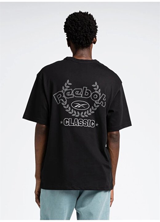 Reebok Siyah Erkek Yuvarlak Yaka Normal Kalıp T-Shirt 100036129 CLASSICS RESERVE TEE 3