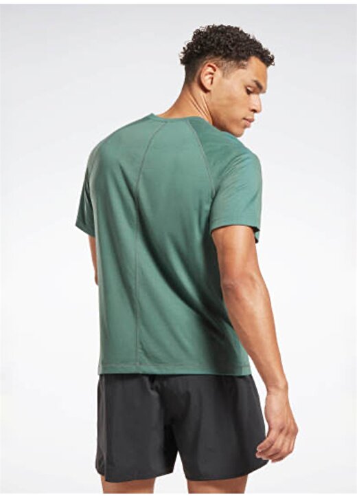 Reebok HT1707 TRAIN SPEEDWICK GFX Yeşil Erkek Yuvarlak Yaka Standart Fit T-Shirt 3