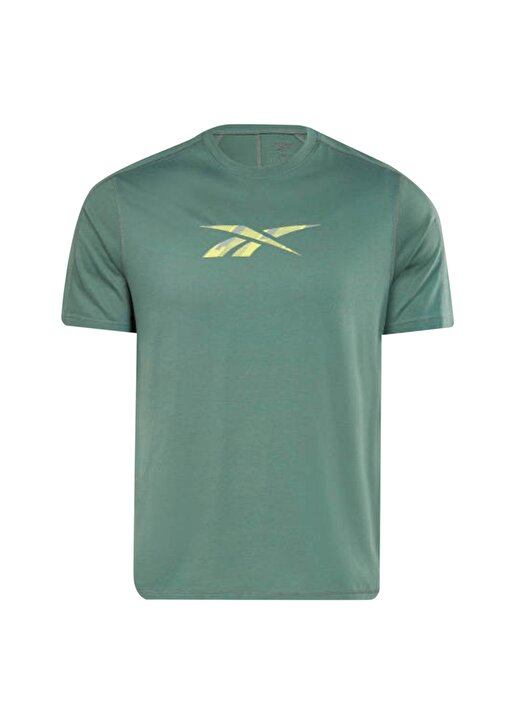 Reebok HT1707 TRAIN SPEEDWICK GFX Yeşil Erkek Yuvarlak Yaka Standart Fit T-Shirt 4