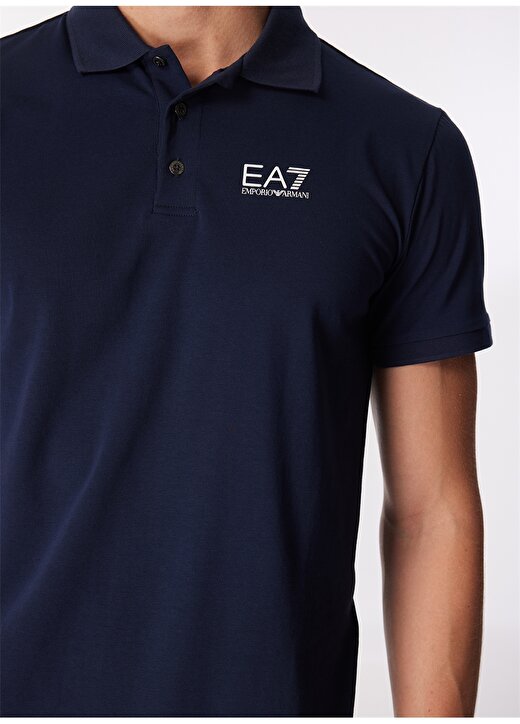 EA7 Lacivert Erkek Polo T-Shirt 3DPF16PJ03Z 4
