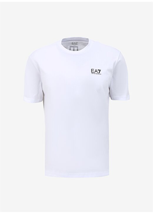 EA7 Bisiklet Yaka Beyaz Erkek T-Shirt 8NPT18PJ02Z 1