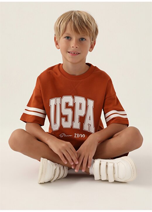 U.S. Polo Assn. Kiremit Erkek Çocuk Pijama Takımı US1709 2