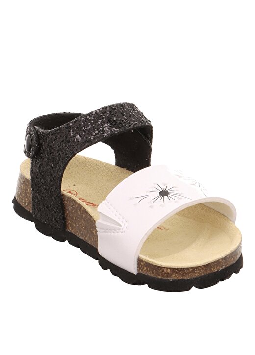 Superfit Siyah - Beyaz Kız Bebek Sandalet 1-000115-0010-1 1