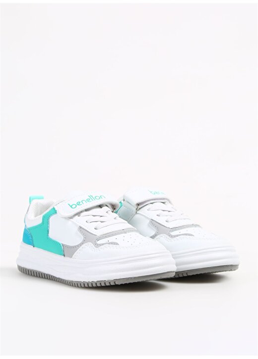 Benetton Beyaz - Gri Erkek Çocuk Sneaker BNI-10025 2