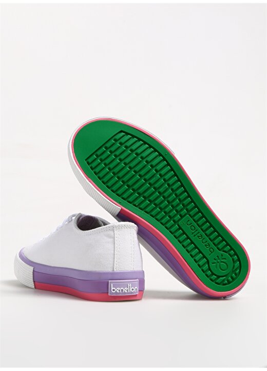 Benetton Beyaz - Lila Kız Çocuk Sneaker BNI-10041 4