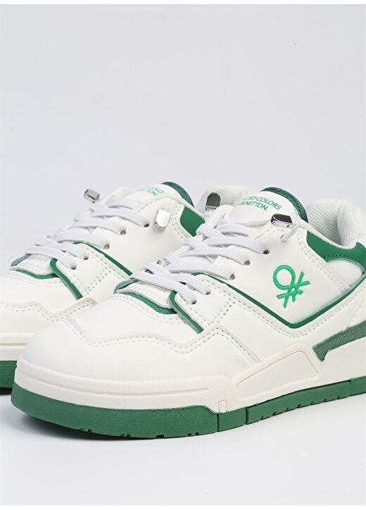Benetton Beyaz - Yeşil Erkek Sneaker BNI-10082 2