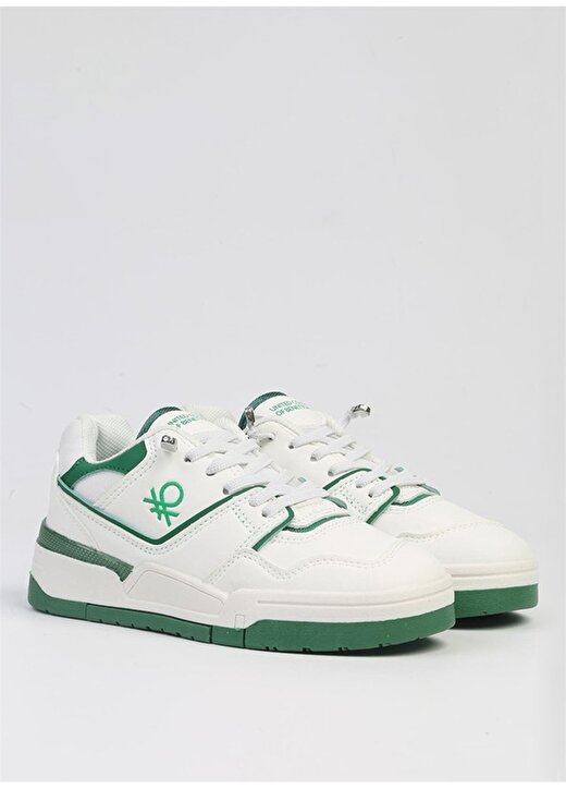 Benetton Beyaz - Yeşil Erkek Sneaker BNI-10082 3