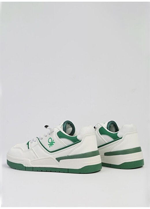 Benetton Beyaz - Yeşil Erkek Sneaker BNI-10082 4