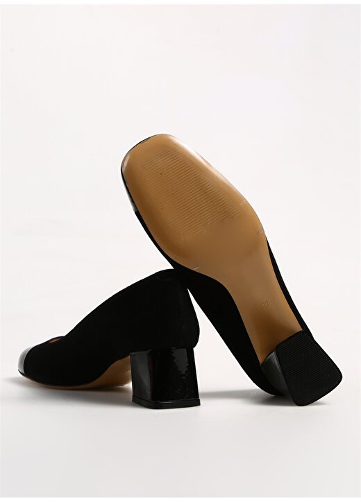 George Hogg Siyah Süet Kadın Topuklu Ayakkabı DVSF9-4SS 4