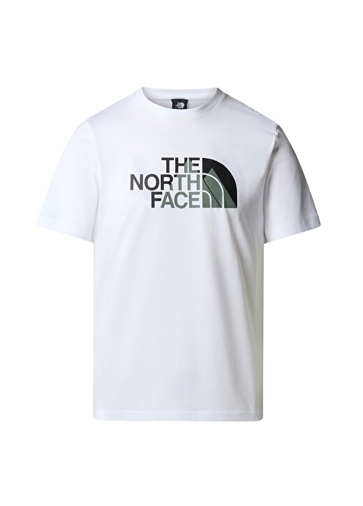 The North Face Beyaz Erkek Bisiklet Yaka Standart Fit Baskılı T-Shirt NF0A894XFN41_M BINER GRAPHIC 1 TEE 4