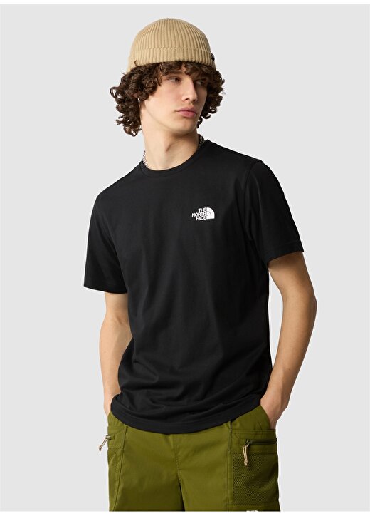 The North Face Siyah Erkek Bisiklet Yaka T-Shirt NF0A87NGJK31_M S/S SIMPLE DOME TEE 1