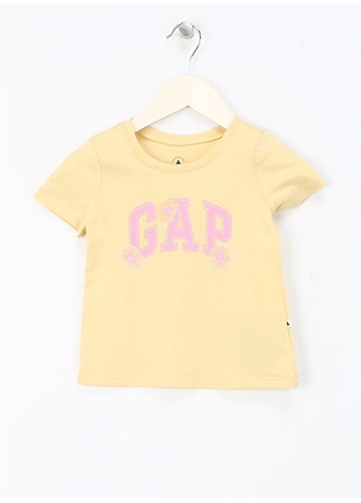 Gap Düz Sarı Kız Çocuk T-Shirt 862085 1
