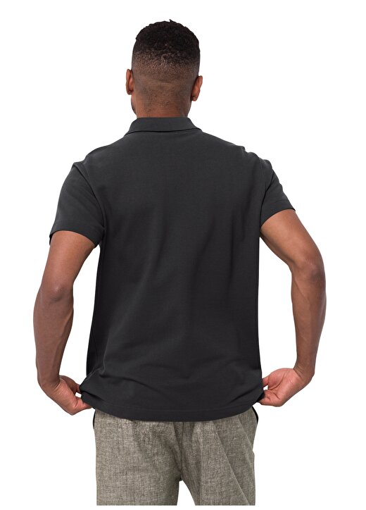 Jack Wolfskin Siyah Erkek Normal Kalıp Polo T-Shirt 1809301TR_ESSENTIAL POLO M 3