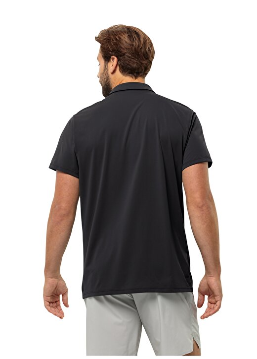Jack Wolfskin Siyah Erkek Normal Kalıp Polo T-Shirt 1810121TR_PRELIGHT TRAIL POLO M 2