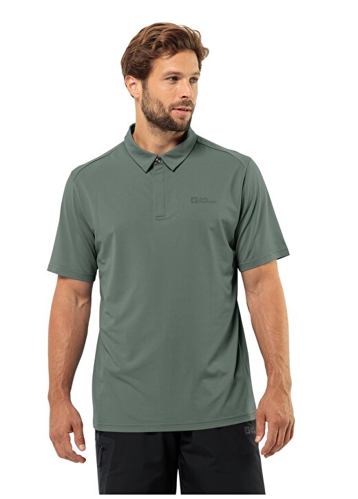 Jack Wolfskin Yeşil Erkek Polo Yaka Normal Kalıp Polo T-Shirt 1809801TR_DELGAMI POLO M 1