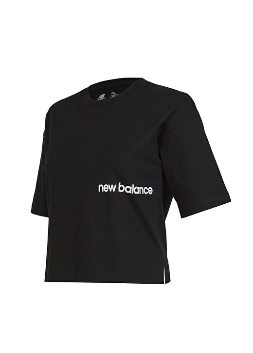 New Balance Siyah Kadın Bisiklet Yaka Normal Kalıp T-Shirt WNT1340-BK-NB 1