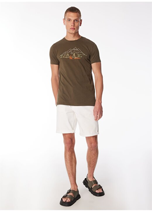 Merrell Haki Erkek O Yaka Normal Kalıp T-Shirt M4TAMPM_TAMP M 2