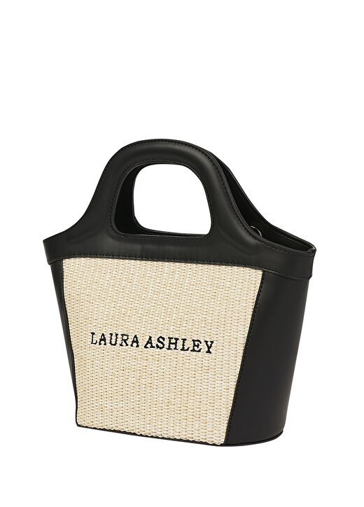 Laura Ashley Bej - Siyah 23X24x13 Cm Kadın El Çantası 10135 2