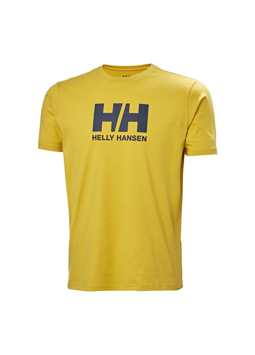 Helly Hansen Sarı Erkek Bisiklet Yaka Baskılı T-Shirt HHA.33979_HH LOGO 4