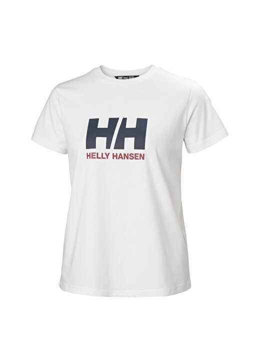 Helly Hansen Beyaz Kadın Bisiklet Yaka Normal Kalıp Baskılı T-Shirt HHA.34465_W HH LOGO 2.0 4
