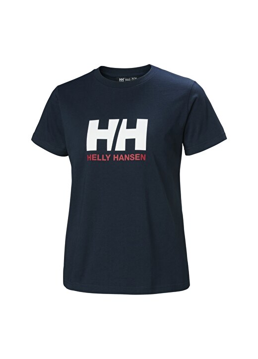 Helly Hansen Lacivert Kadın Bisiklet Yaka Normal Kalıp Baskılı T-Shirt HHA.34465_W HH LOGO 2.0 4