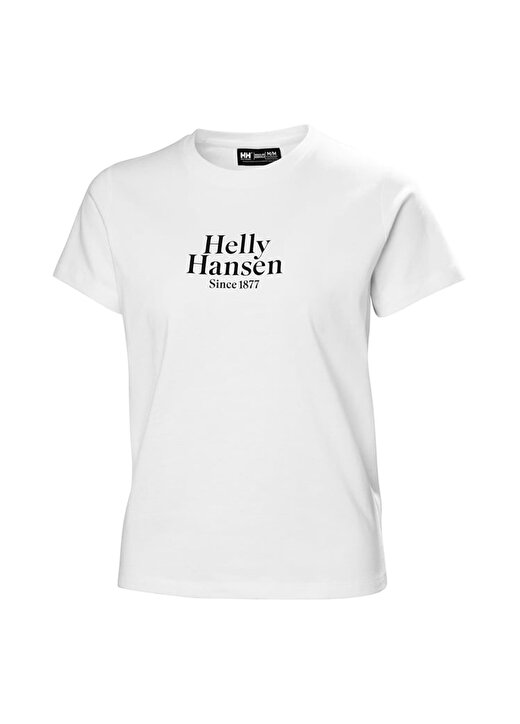 Helly Hansen Beyaz Kadın Bisiklet Yaka Baskılı T-Shirt HHA.54080_W CORE GRAPHIC 4