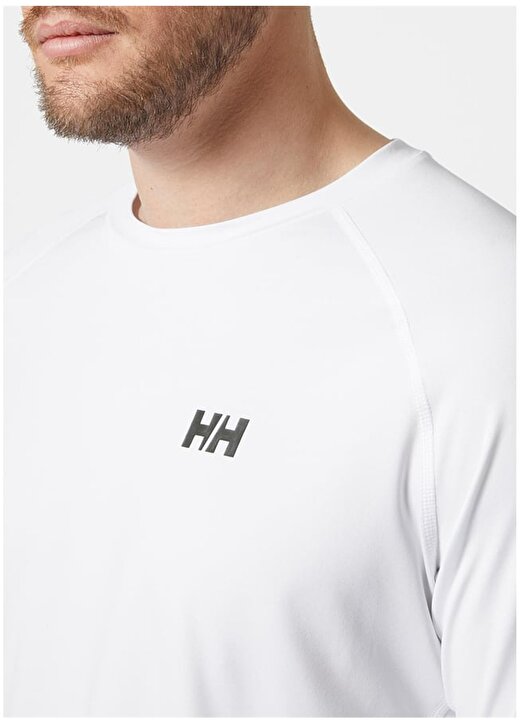 Helly Hansen Beyaz Erkek Bisiklet Yaka Normal Kalıp T-Shirt HHA.34418_HP OCEAN 2